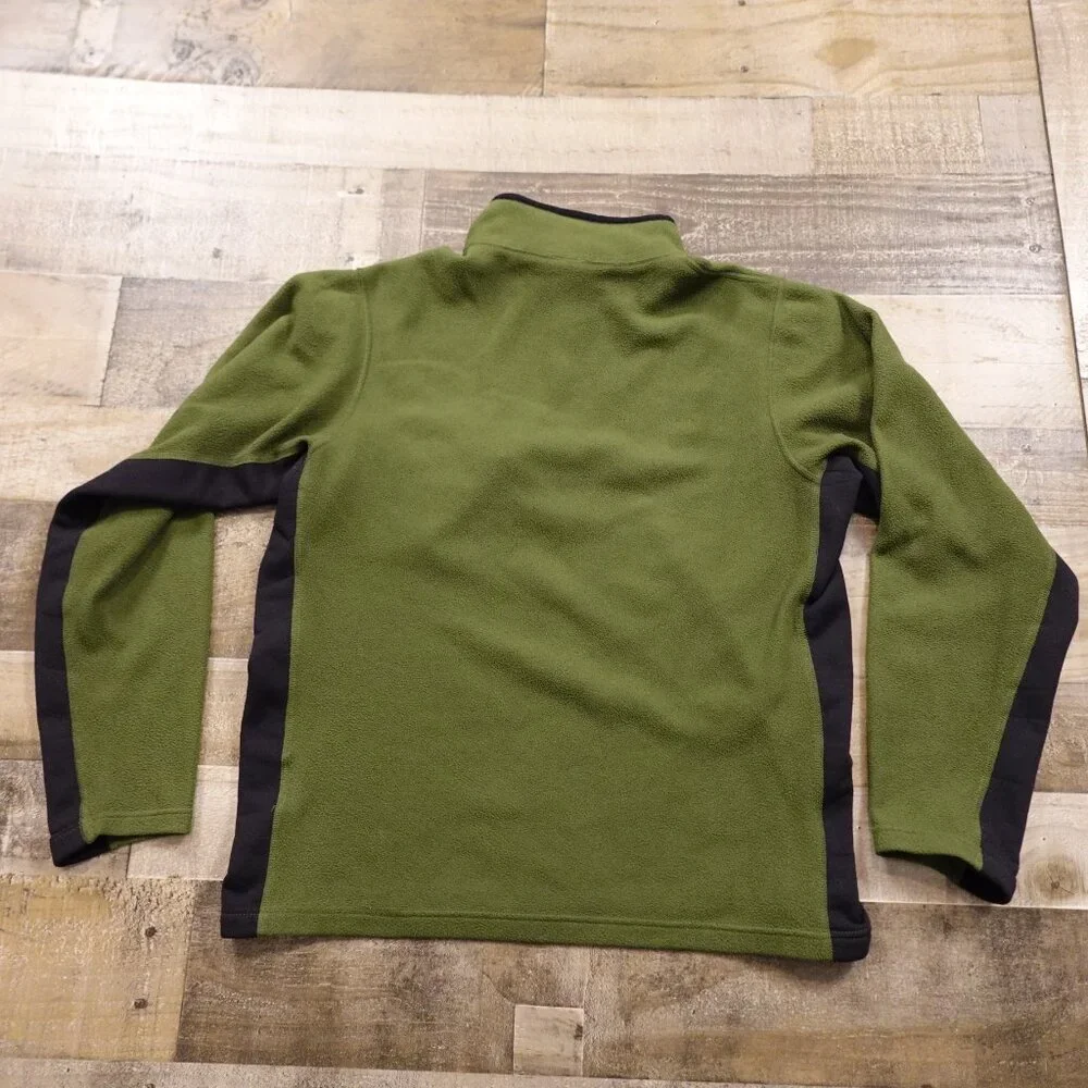 The North Face Polartec Quarter Zip Fleece Men’s Large Green Outdoor‎ Pullover